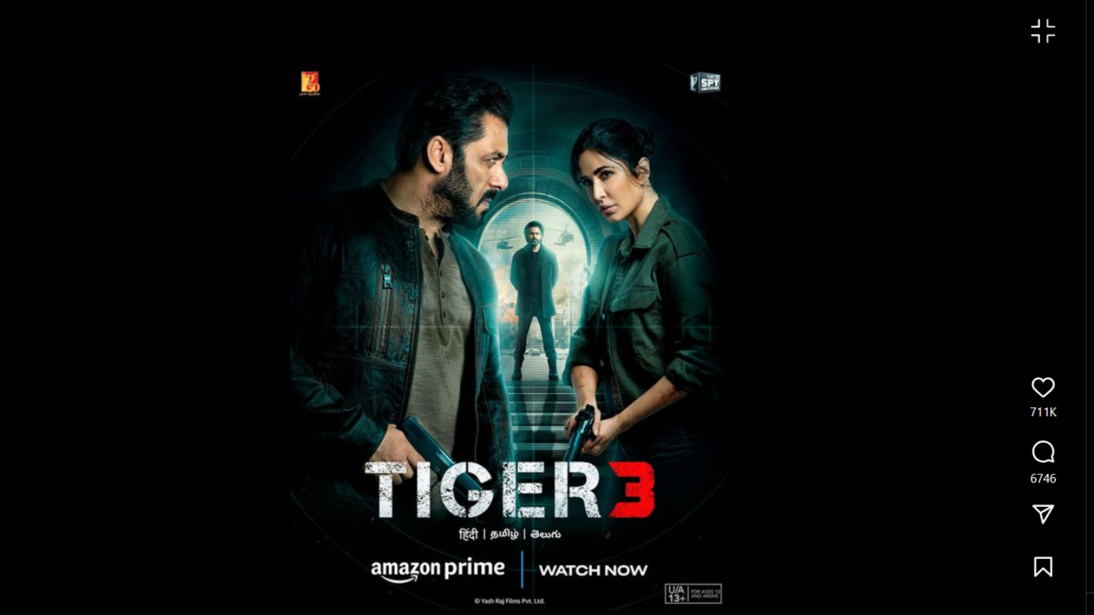 Tiger 3 OTT Release Date, tiger 3 on prime video